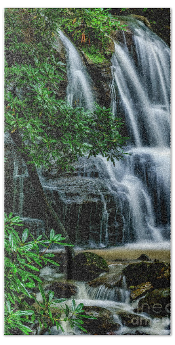 Waterfall Bath Towel featuring the photograph West Virginia Waterfall #21 by Thomas R Fletcher