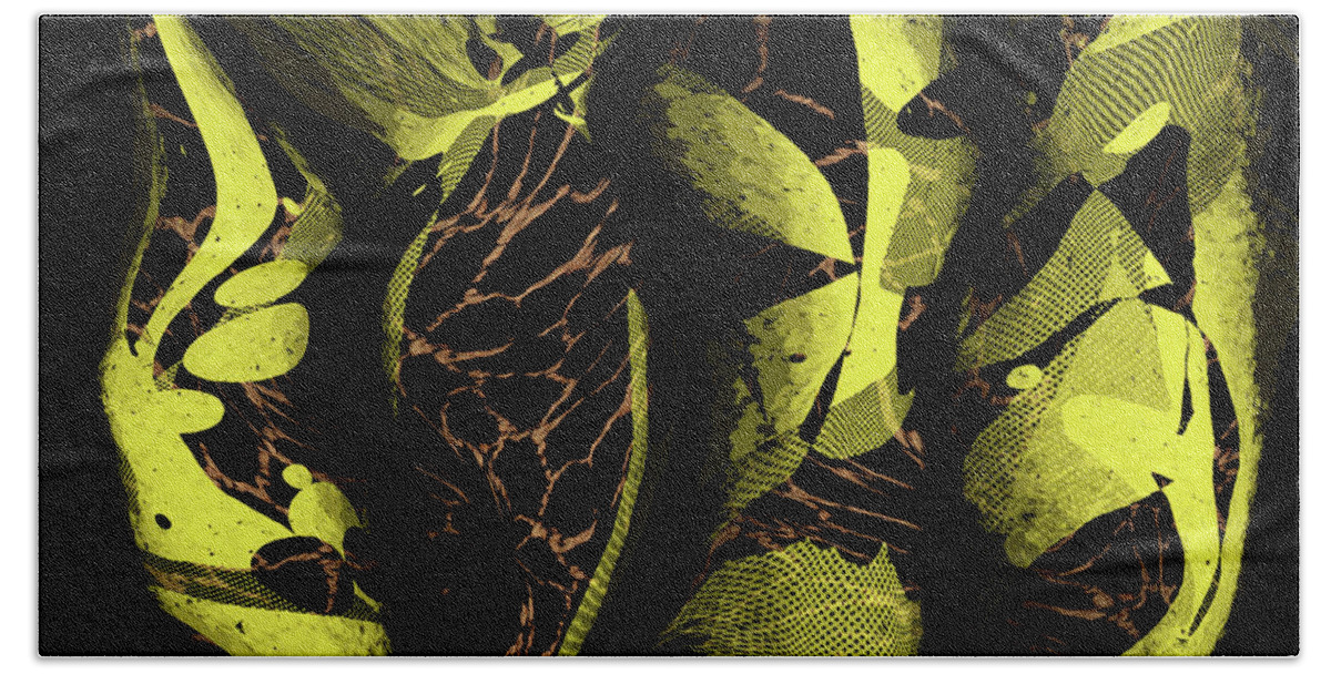 Abstract Bath Towel featuring the digital art Diva by Marina Flournoy