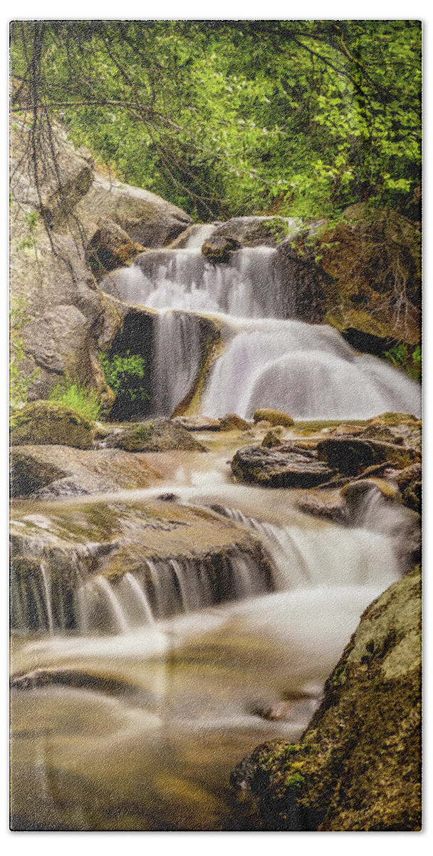 3falls Hand Towel featuring the photograph 3 Falls by Bradley Morris