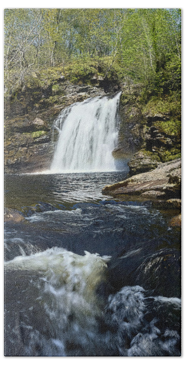 Scotland Hand Towel featuring the photograph Falls of Falloch #3 by Kuni Photography