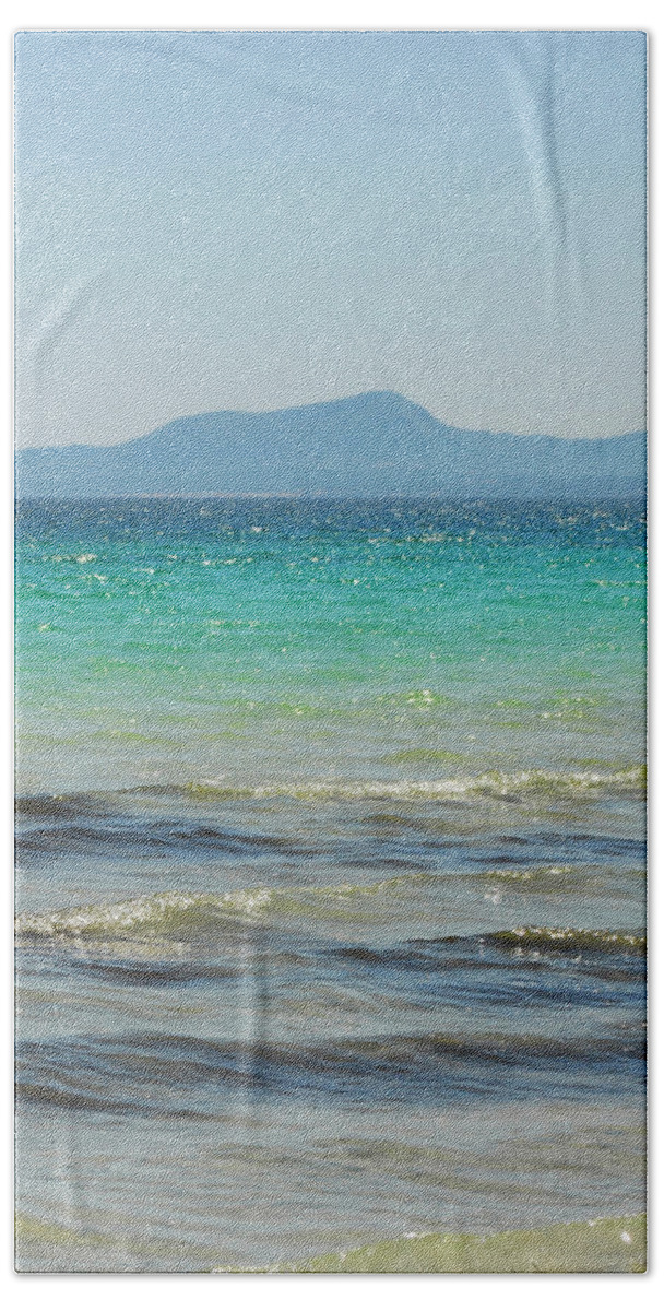 Blue Bath Towel featuring the photograph Mallorca island in Spain #3 by Severija Kirilovaite