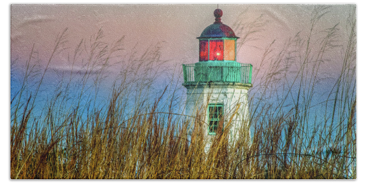 Lighthouse Bath Towel featuring the photograph Old Point Comfort Light #3 by Jerry Gammon