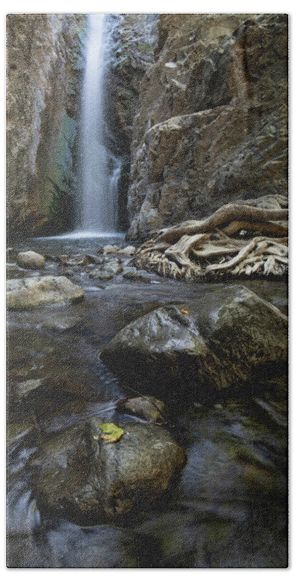 Waterfall Bath Towel featuring the photograph Waterfalls of Millomeri at Platres Troodos mountains Cyprus #3 by Michalakis Ppalis