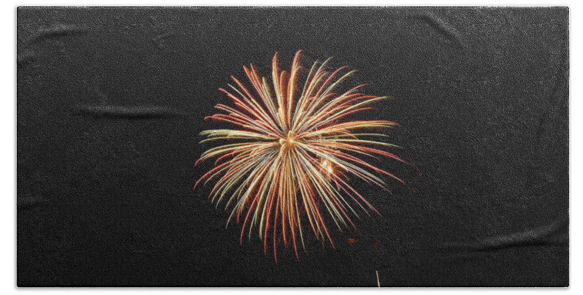Fireworks Hand Towel featuring the photograph Fireworks #34 by George Pennington