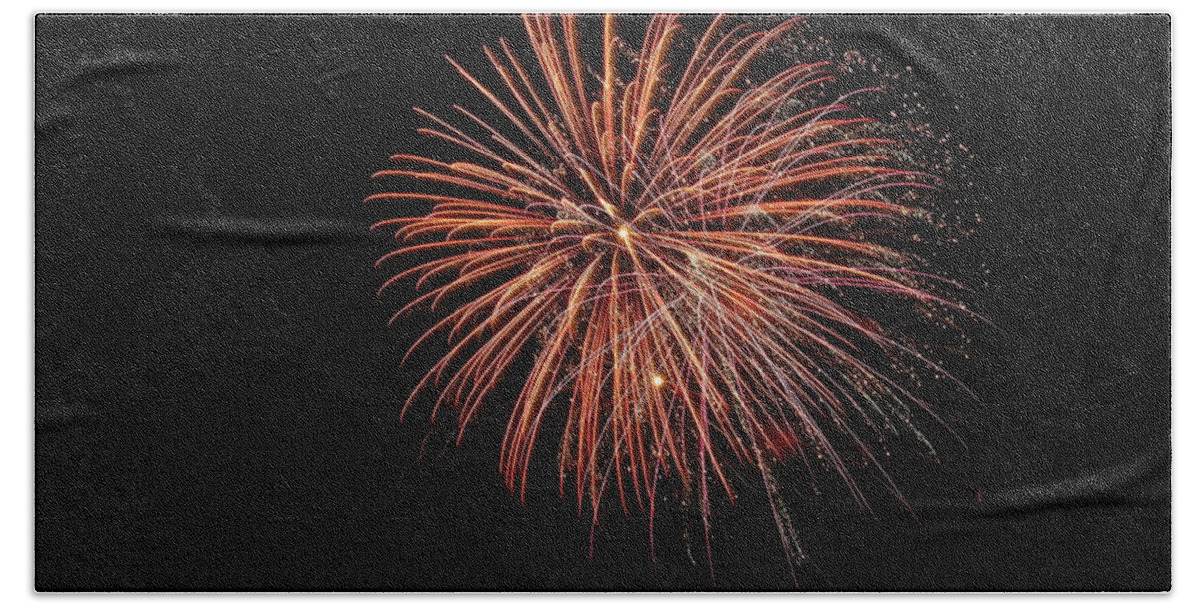 Fireworks Hand Towel featuring the photograph Fireworks #35 by George Pennington