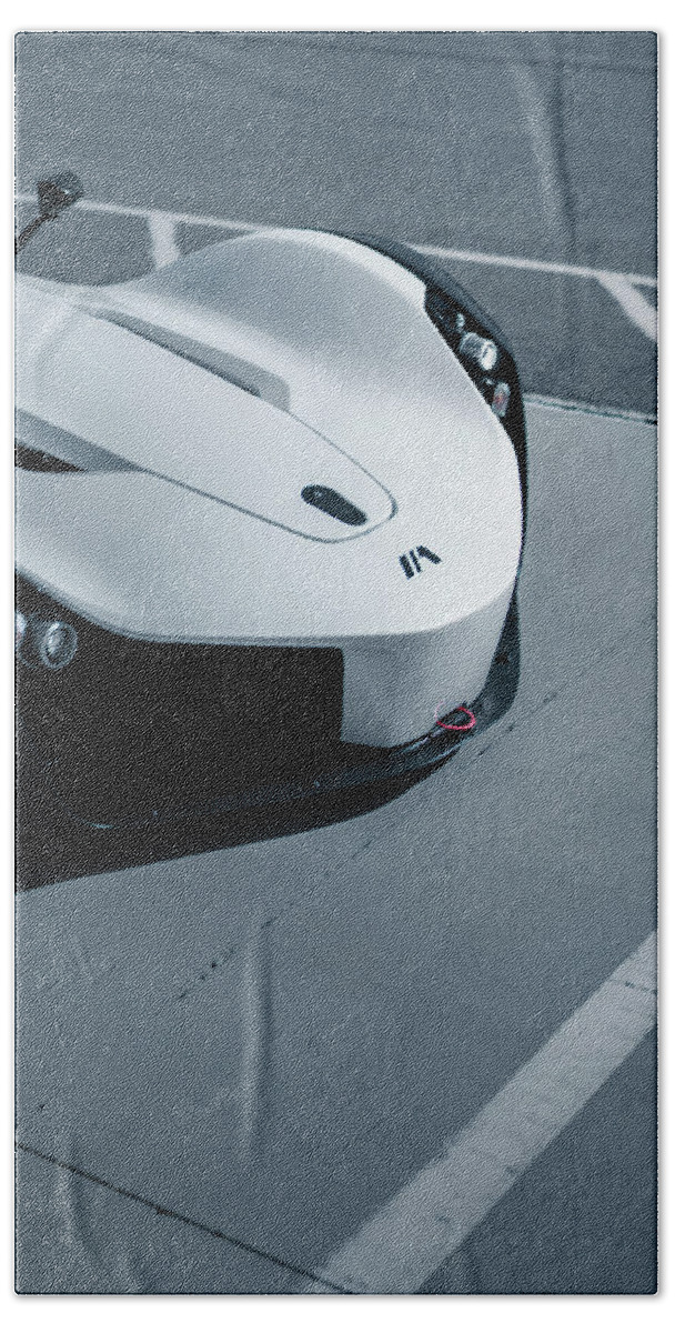 Automotive Bath Towel featuring the photograph BAC Mono #4 by David Whitaker Visuals