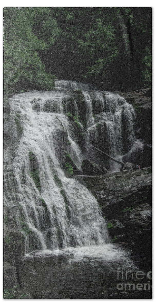 3645 Hand Towel featuring the photograph Bald River Falls #4 by FineArtRoyal Joshua Mimbs