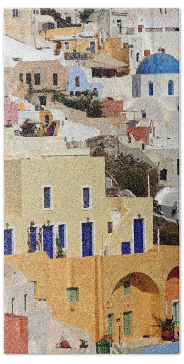 Oia Bath Towel featuring the photograph Oia - Santorini, Greece #4 by Richard Krebs