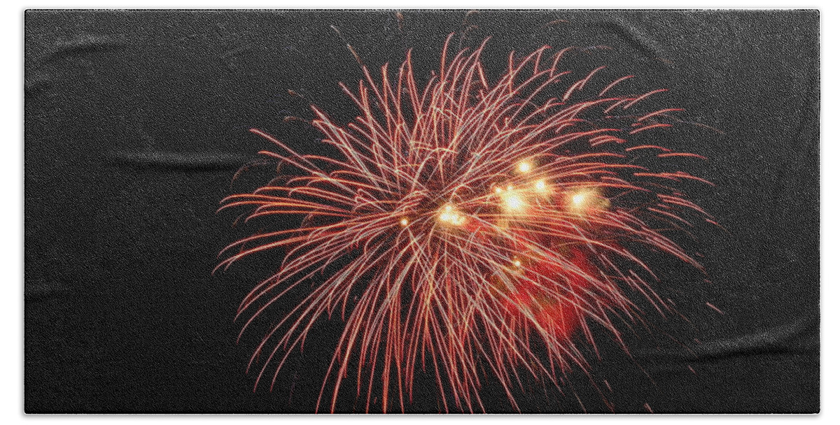 Fireworks Hand Towel featuring the photograph Fireworks #49 by George Pennington