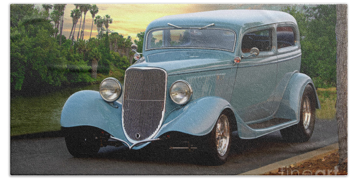 1934 Ford Sedan Bath Towel featuring the photograph 1934 Ford Two-Door Sedan #5 by Dave Koontz