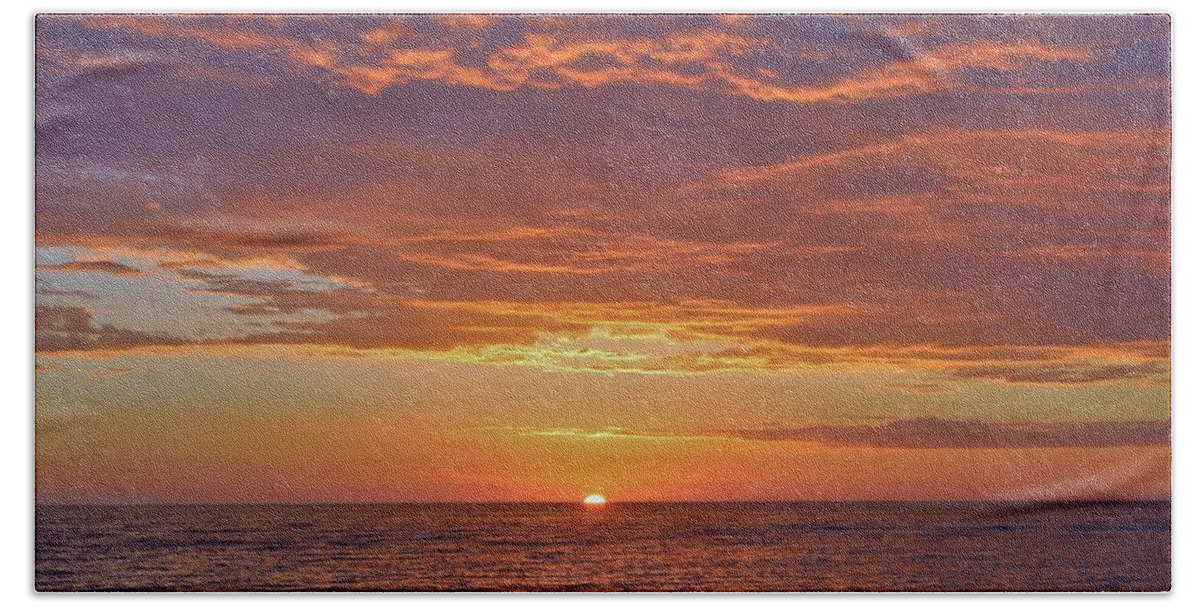  Bath Towel featuring the photograph Naples Sunset #5 by Donn Ingemie