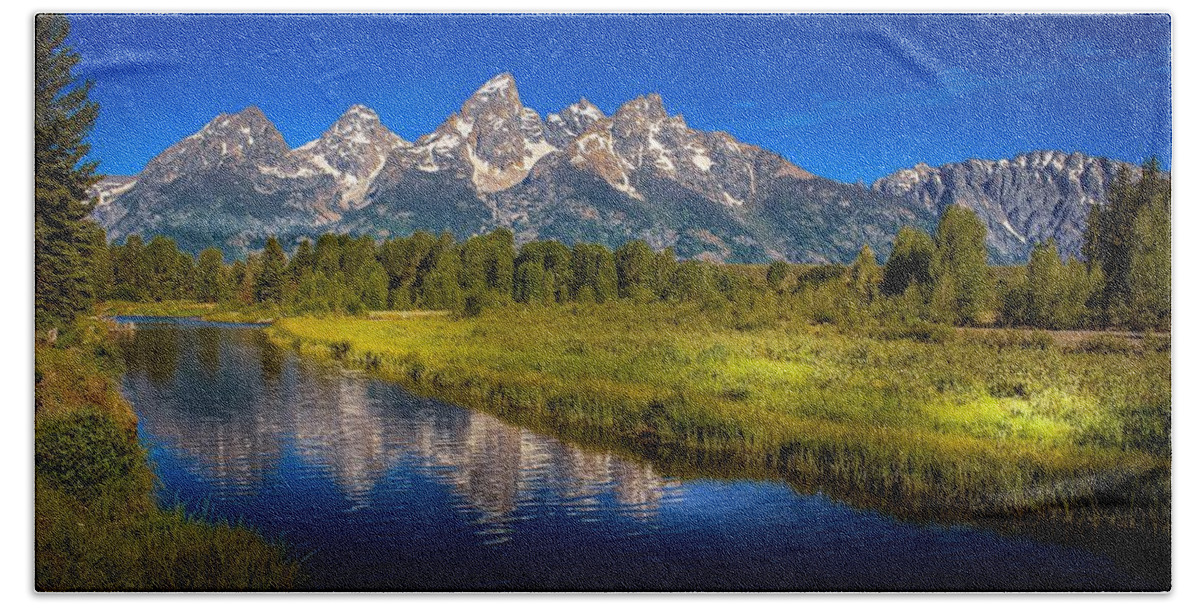 Grand Hand Towel featuring the photograph Grand Teton National Park #6 by Brian Venghous