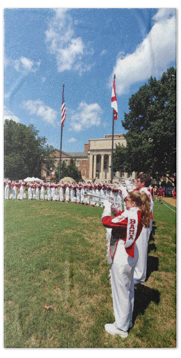 University Of Alabama Bath Towel featuring the photograph Million Dollar Band / Quad #6 by Kenny Glover