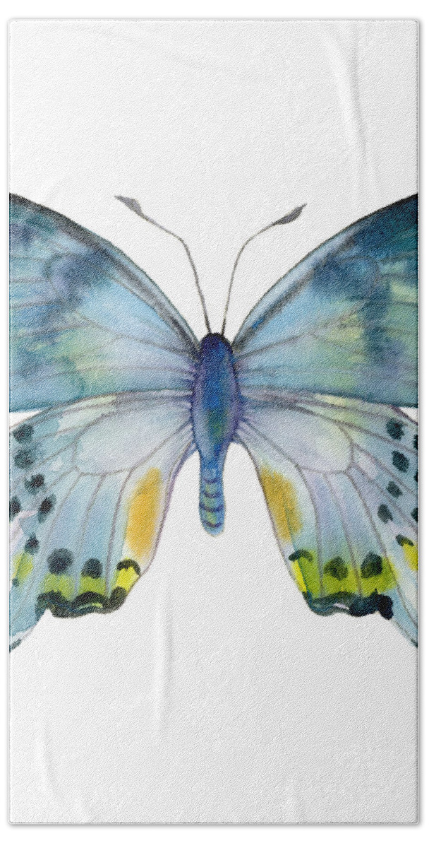 Laglaizei Butterfly Hand Towel featuring the painting 68 Laglaizei Butterfly by Amy Kirkpatrick