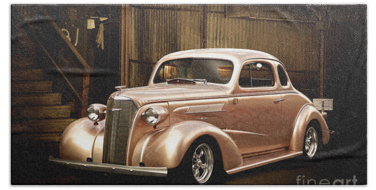 1937 Chevrolet Master Deluxe Coupe Bath Towel featuring the photograph 1937 Chevrolet Master Deluxe Coupe #7 by Dave Koontz