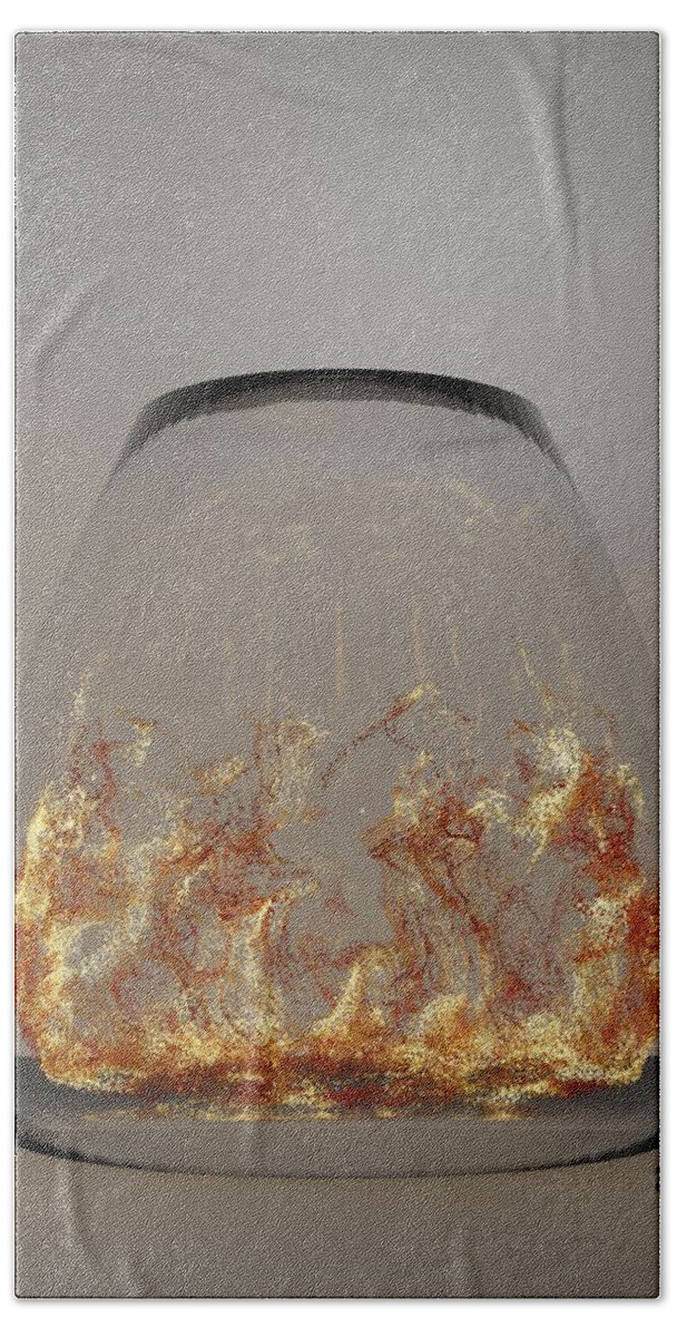 Nft Bath Towel featuring the digital art 701 Citronella Waves by David Bridburg
