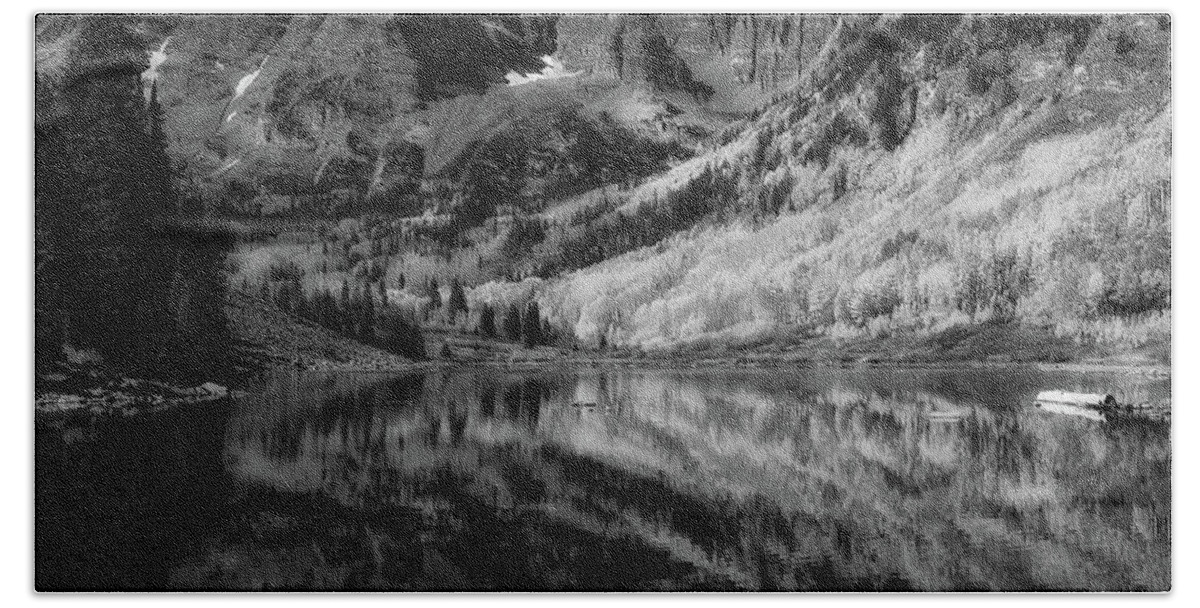 Co Bath Towel featuring the photograph Colorado in Black and White by Doug Wittrock