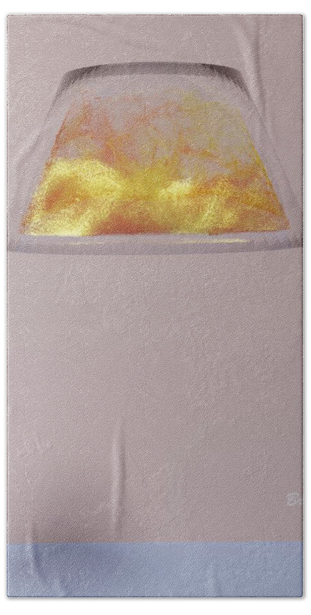 Lamp Shade Hand Towel featuring the digital art 801 Lamp Shade Waves by David Bridburg