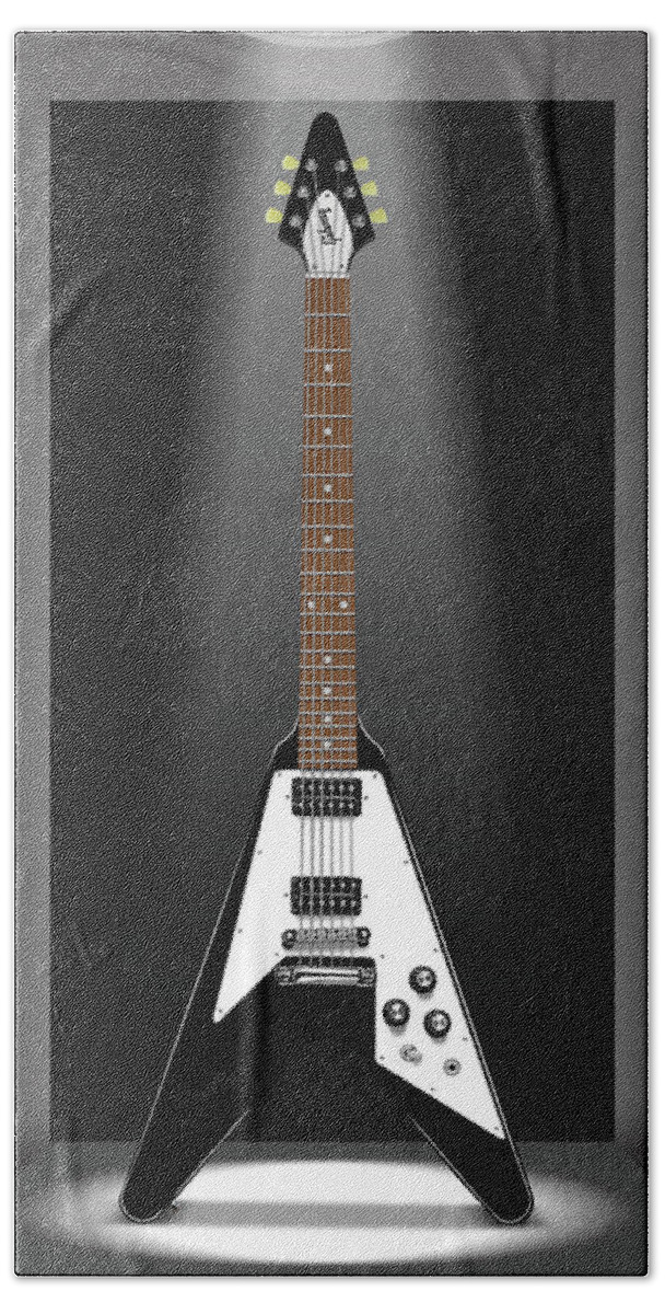 Electric Guitar Bath Towel featuring the photograph A Classic Guitar in a Box 13 by Mike McGlothlen