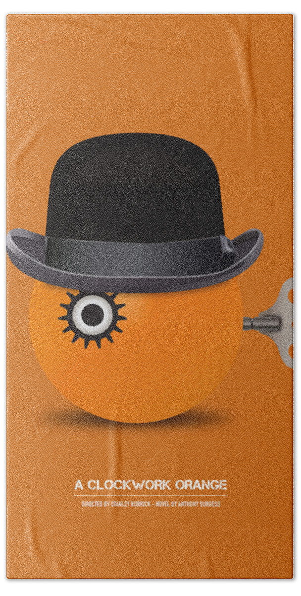 Movie Poster Hand Towel featuring the digital art A Clockwork Orange - Alternative Movie Poster by Movie Poster Boy