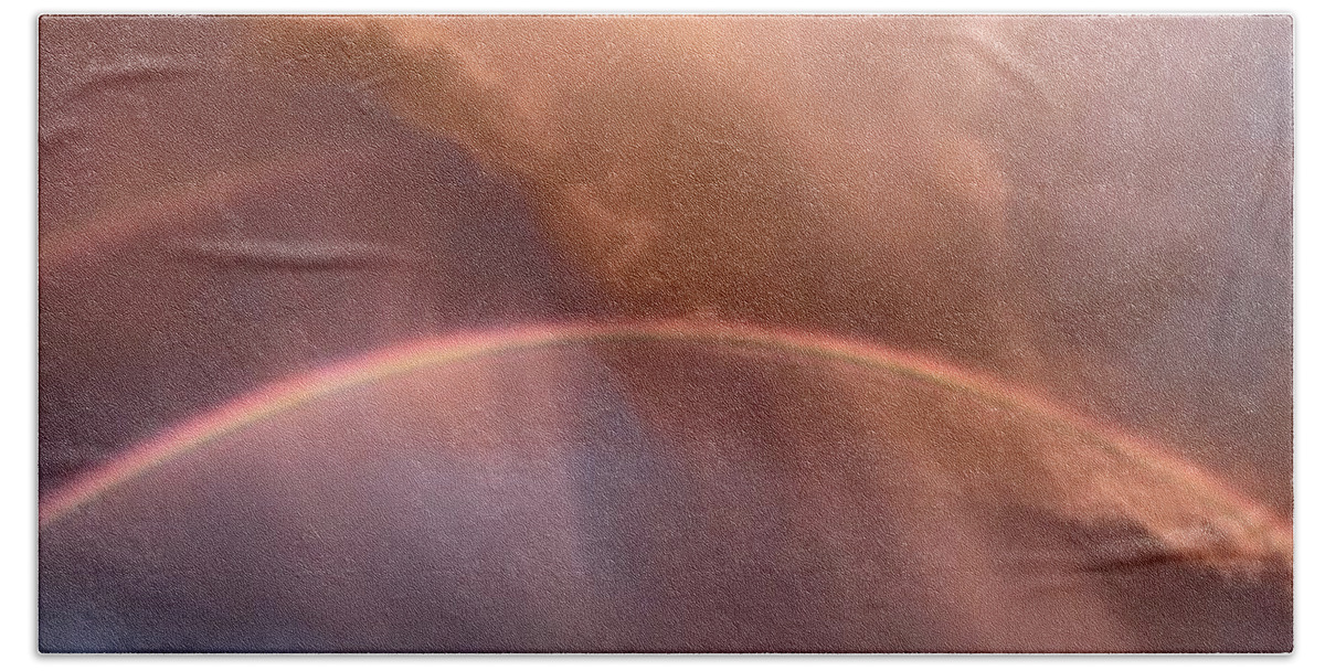 Rainbow Bath Towel featuring the photograph A Double Rainbow by Alina Oswald