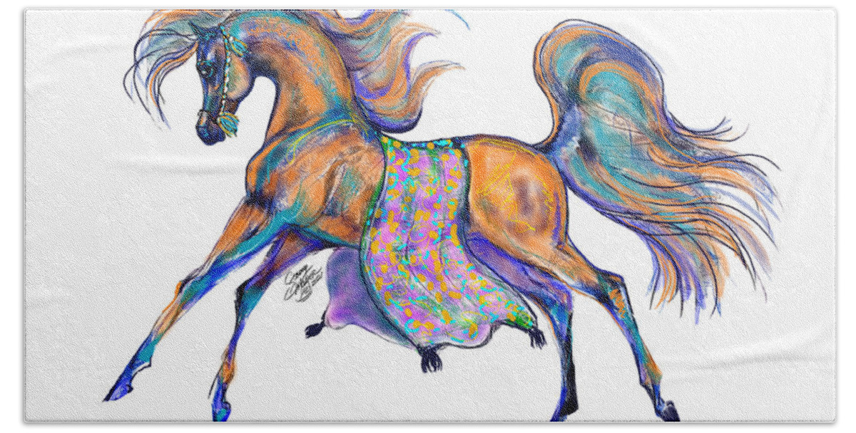 Arabian Hand Towel featuring the digital art A Gift for Zeina by Stacey Mayer