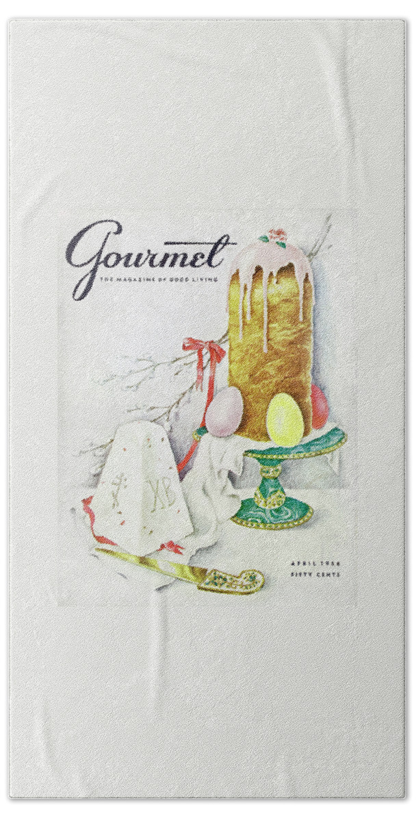 A Gourmet Cover Of A Cake Hand Towel