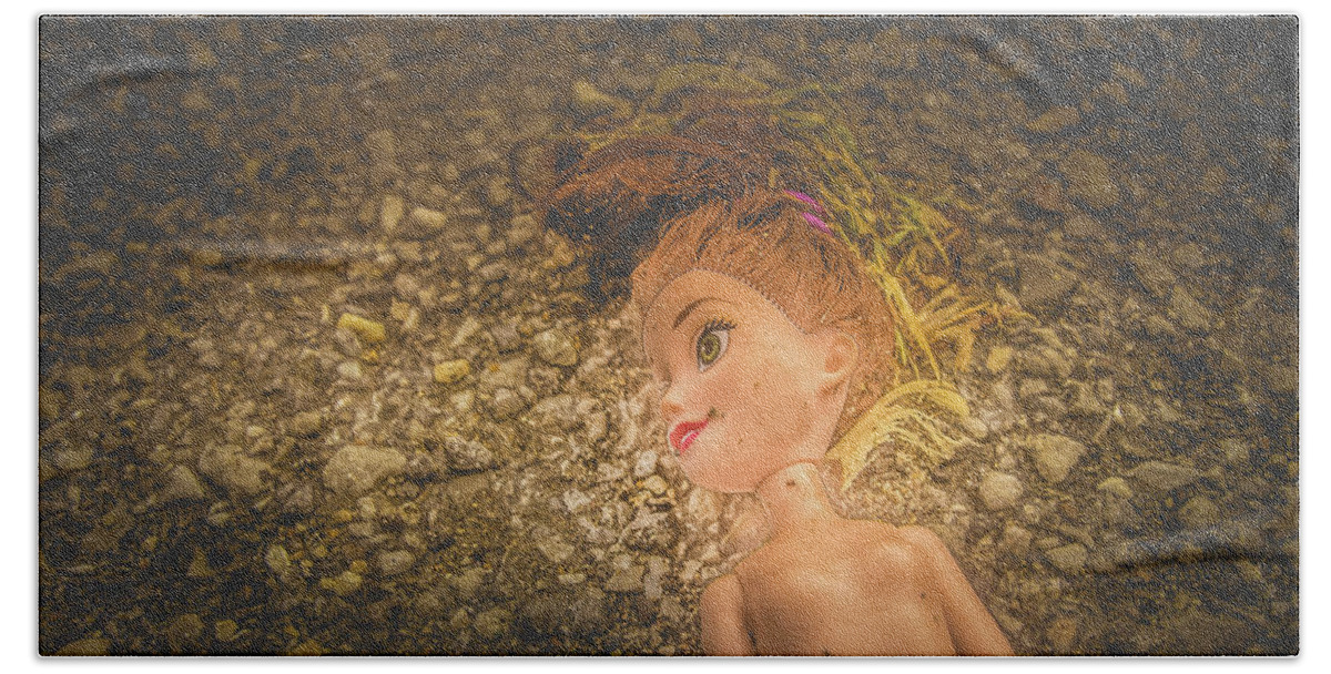  Hand Towel featuring the digital art Abandoned Baby Doll by Ken Sexton