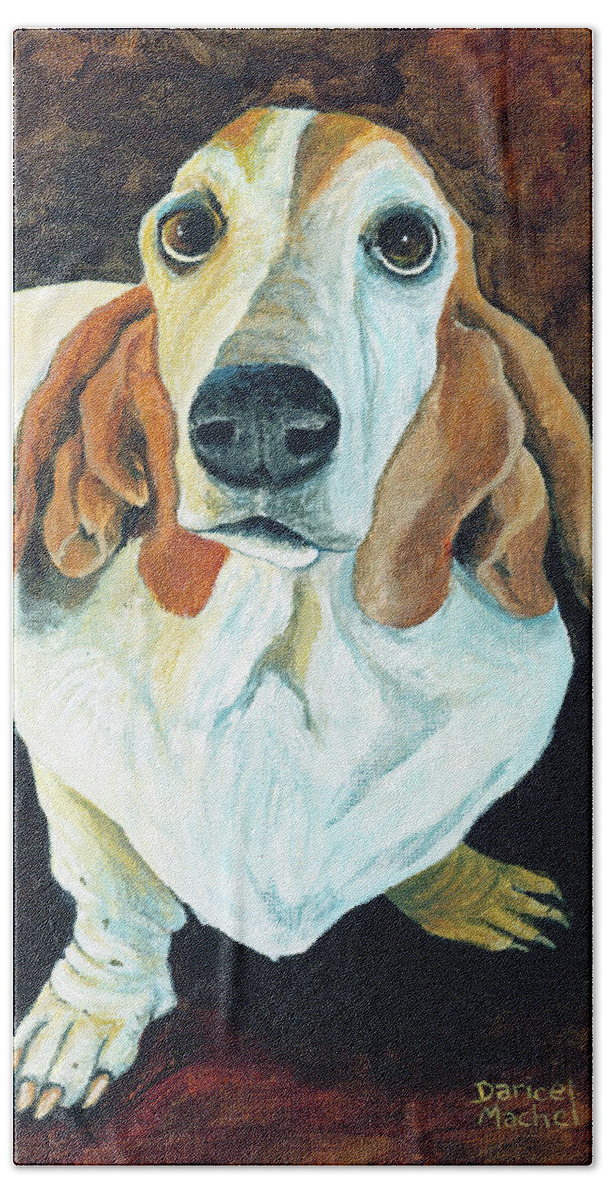 Dog Bath Towel featuring the painting Abigail by Darice Machel McGuire