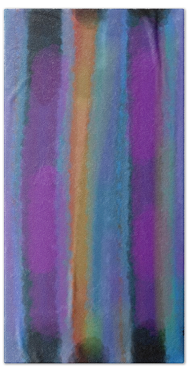 Orange Bath Towel featuring the digital art Abstract #4 by Ljev Rjadcenko