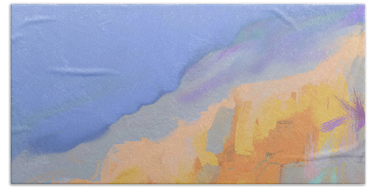 Abstract Painting Bath Towel featuring the digital art Abstract 928 by Cathy Anderson