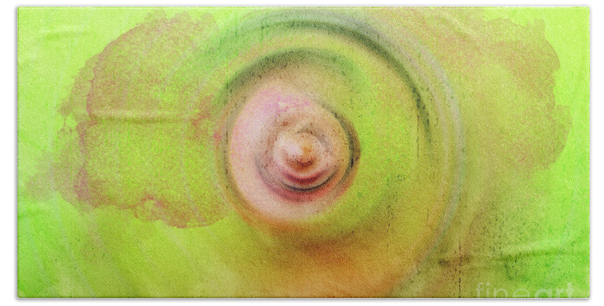 Abstract Hand Towel featuring the photograph Abstract background with concentric circles flowing from the cen by Joaquin Corbalan