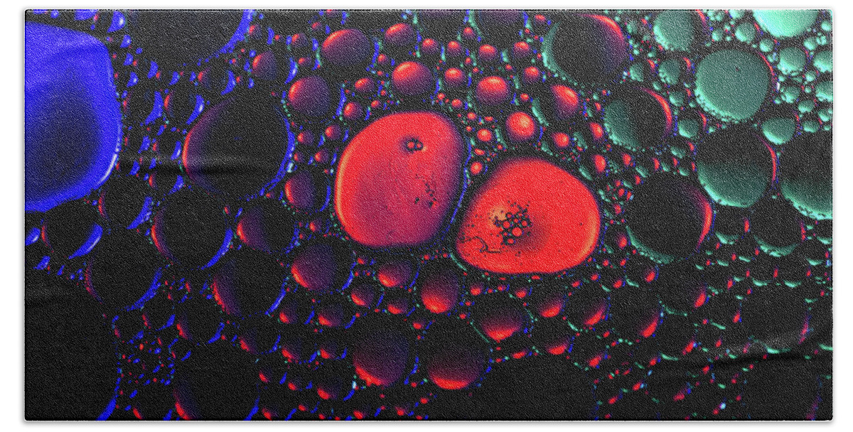 Light Bath Towel featuring the photograph Abstract Bubbles by Amelia Pearn