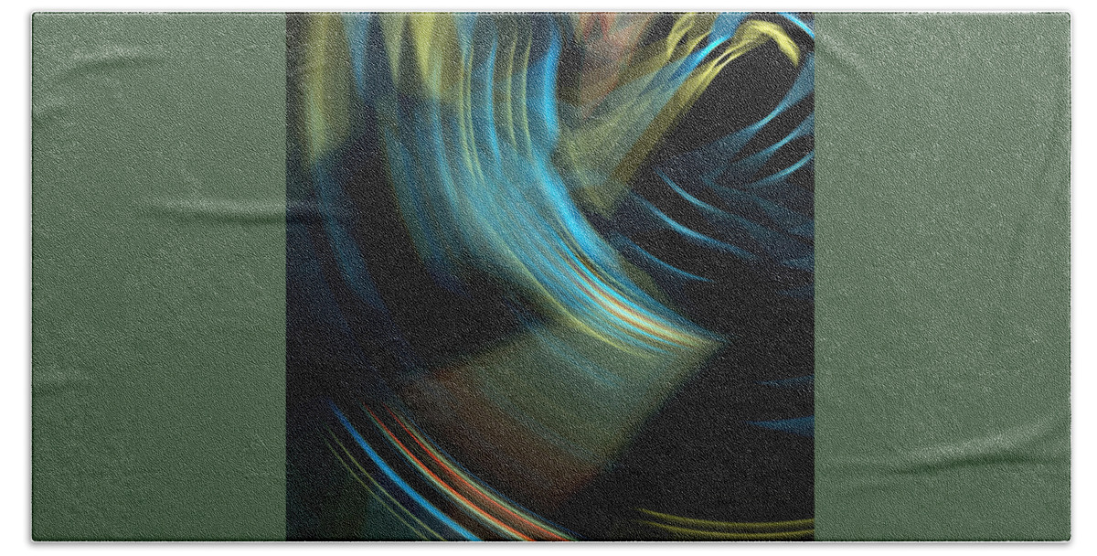 Abstract Art Bath Towel featuring the digital art Abstract Art In Motion by Ronald Mills