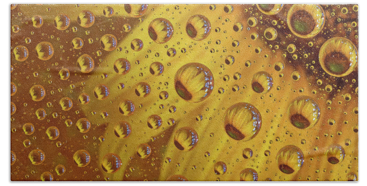 Sunflower Hand Towel featuring the photograph Abstract sunflowers by Ulrich Burkhalter