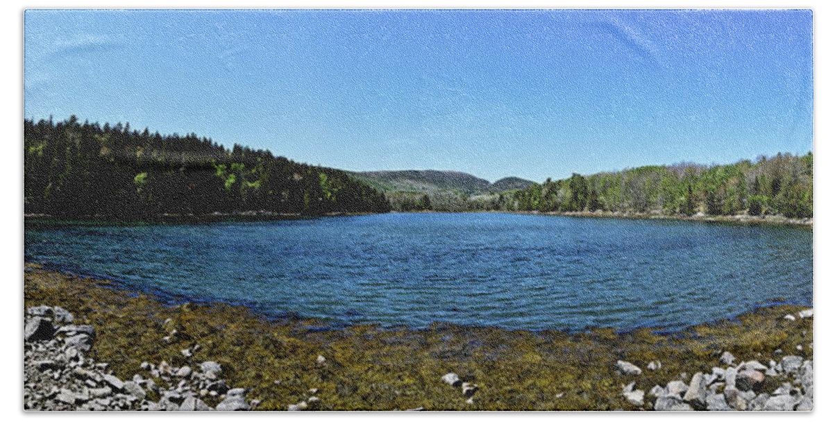 Panorama Bath Towel featuring the photograph Acadia Pano 2 by Doolittle Photography and Art