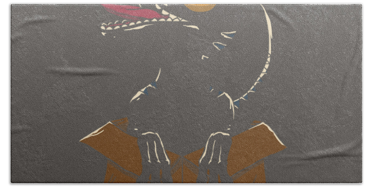 Raptor Hand Towel featuring the digital art Adopt a Raptor by Vincent Trinidad