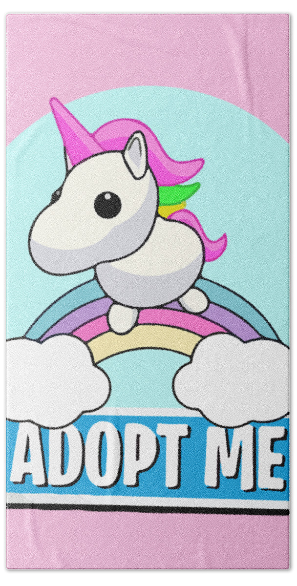 Adopt me rainbow unicorn pet Metal Print by Artexotica - Pixels