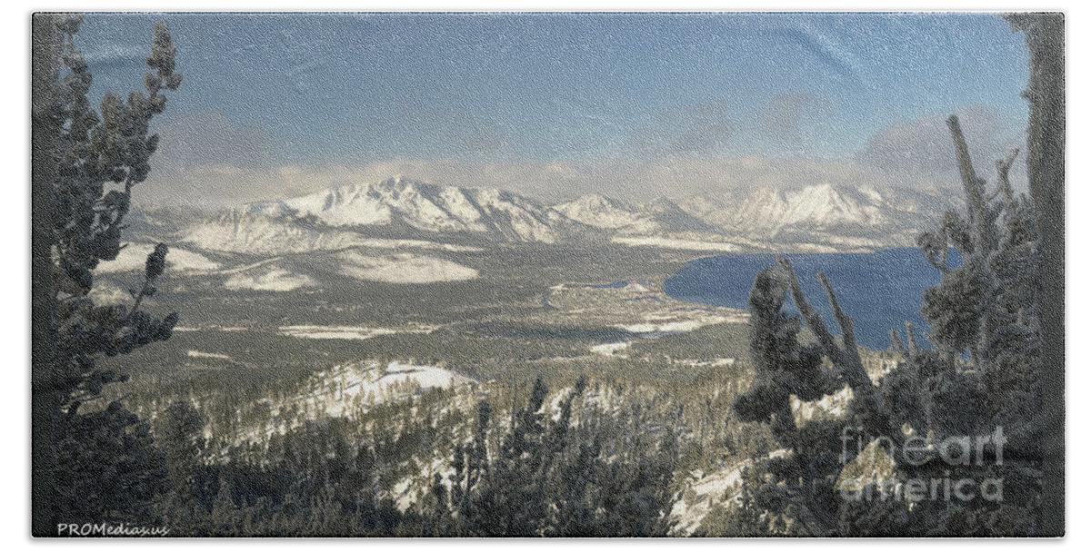 City Of South Lake Tahoe Hand Towel featuring the photograph after the storm, South Lake Tahoe, El Dorado National Forest, California, U. S. A. by PROMedias US