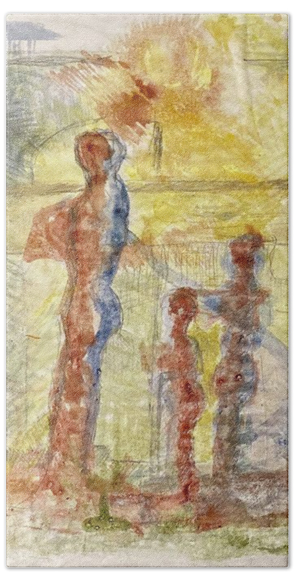 Color Hand Towel featuring the painting Afternoon by David Euler