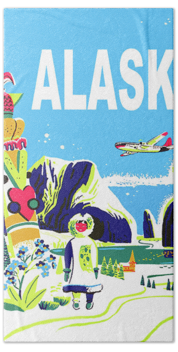 Alaska Hand Towel featuring the digital art Alaska by Long Shot