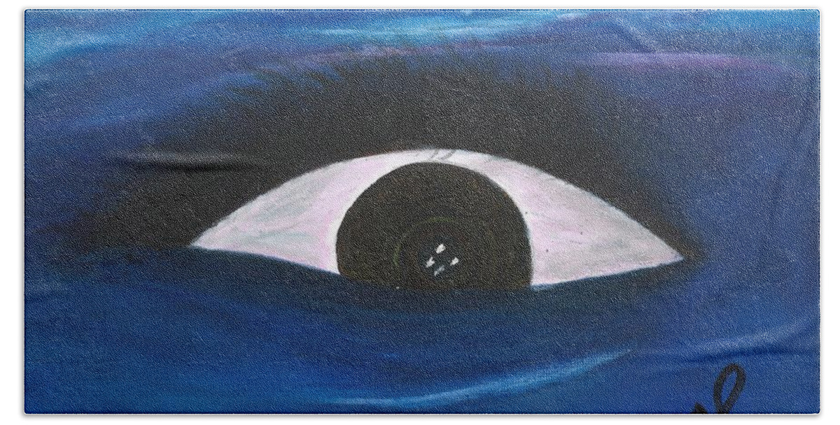 Eye Bath Towel featuring the painting All About Emotions by Esoteric Gardens KN
