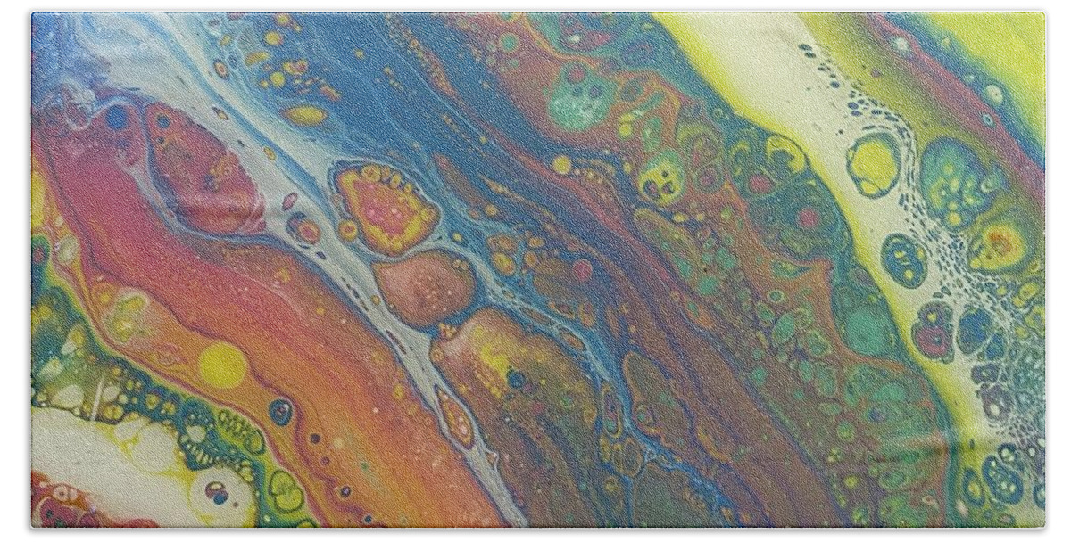  Hand Towel featuring the painting All Colors in Time by Dorsey Northrup