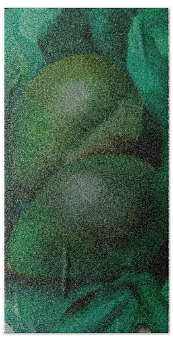 Abstraction Hand Towel featuring the painting Alligator Pears, 1923 by Georgia O'Keeffe