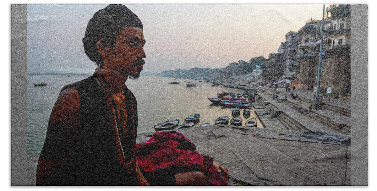Varanasi Hand Towel featuring the photograph Mystic River - Ganges River Ghats, Varanasi. India by Earth And Spirit