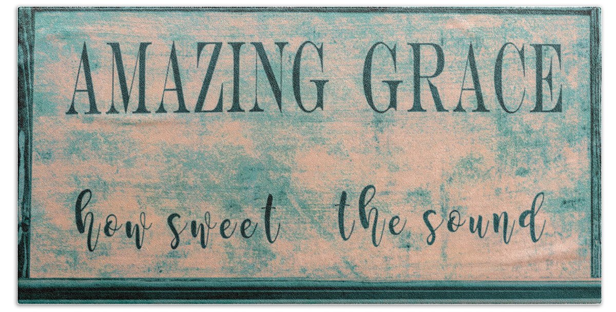 Amazing Grace Bath Towel featuring the photograph Amazing Grace, Blue Tones Version by Marcy Wielfaert