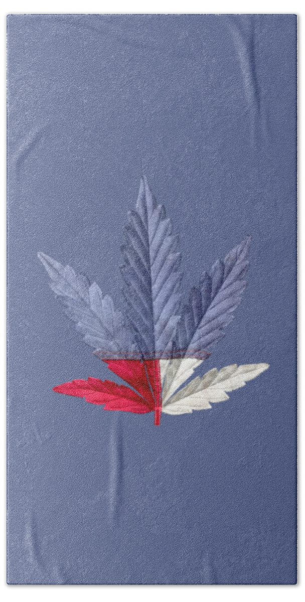 American Flag Bath Towel featuring the photograph American Cannabis by Luke Moore