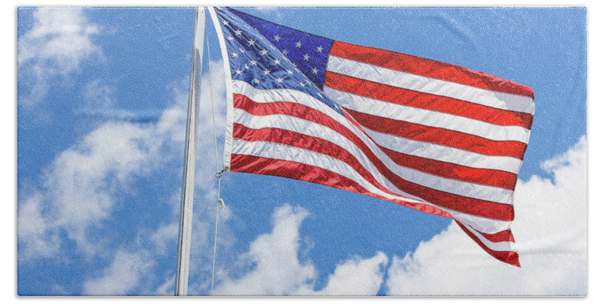Flag Bath Towel featuring the photograph American Flag - USA by Blair Damson