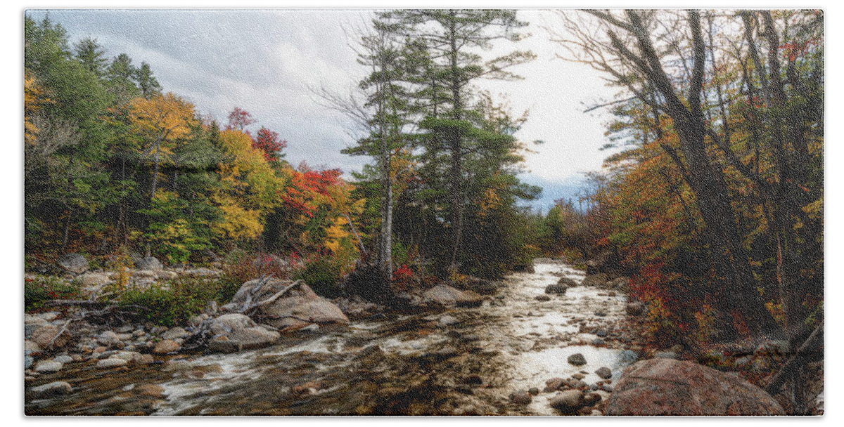 New Bath Towel featuring the photograph An Afternoon on the Pemigewasset by William Dickman