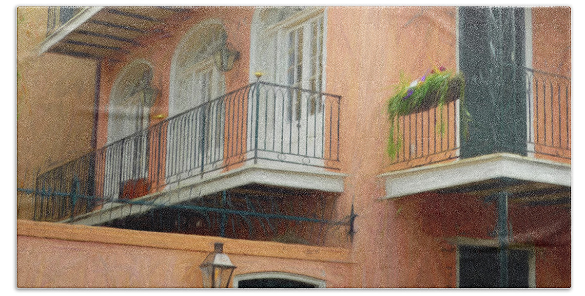 House Bath Towel featuring the photograph An Impression of a French Quarter Home by Kathleen K Parker